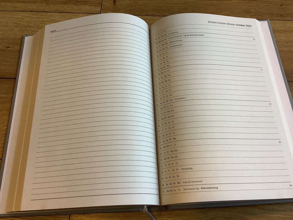 Tageskalender A5 1T/1S grau Zettler RC 2027