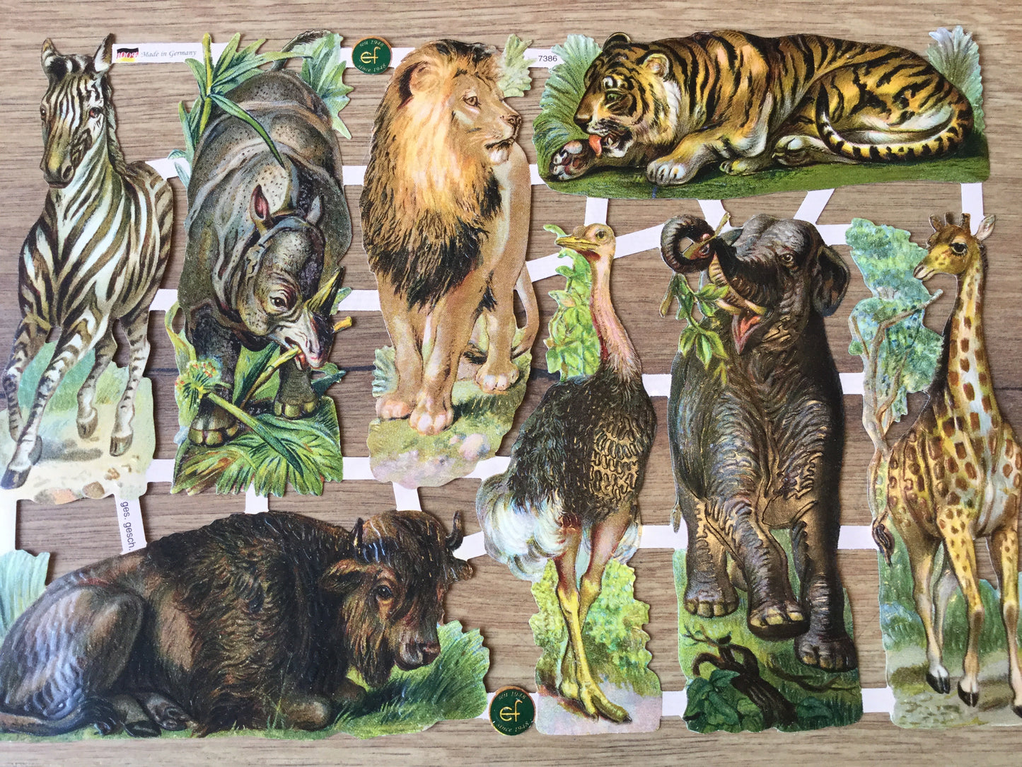 Glanzbilder Wilde Tiere 7386 - Polly Paper - Umweltfreundliche Schreibwaren