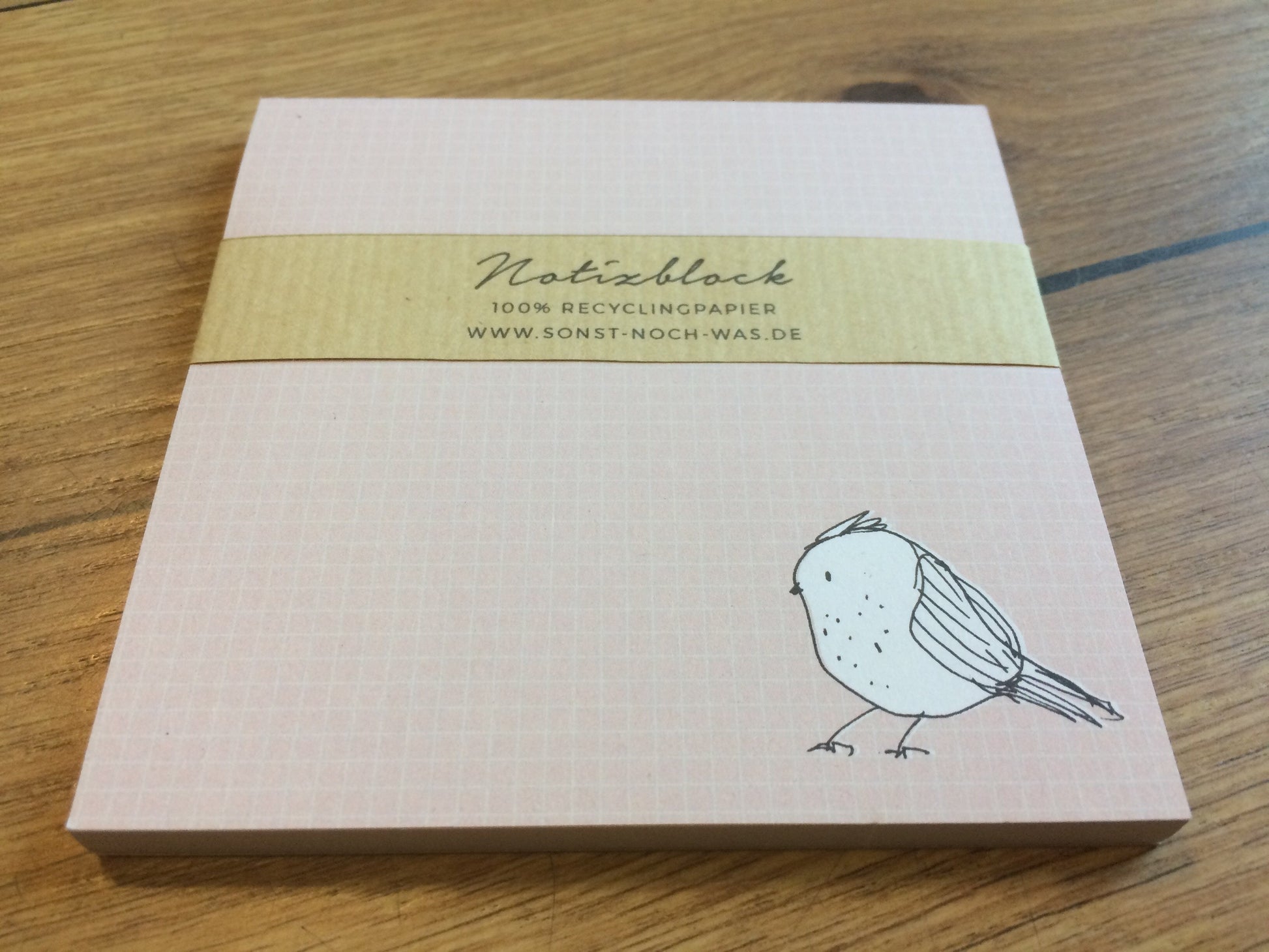 Notizblock Piepmatz 10x10cm (snw) - Polly Paper - Umweltfreundliche Schreibwaren