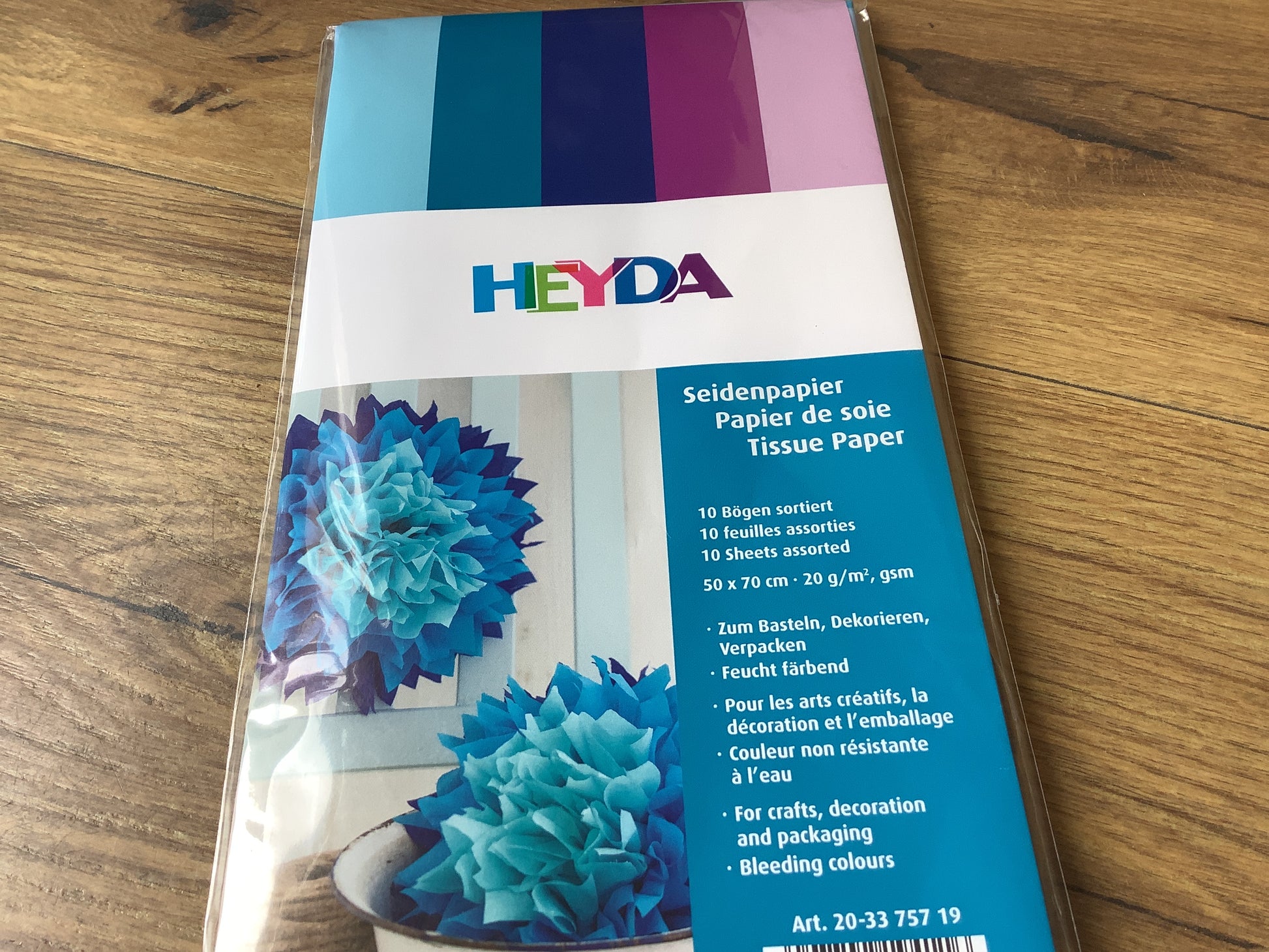 Seidenpapier 50x70cm Heyda 20g° - Polly Paper - Umweltfreundliche Schreibwaren
