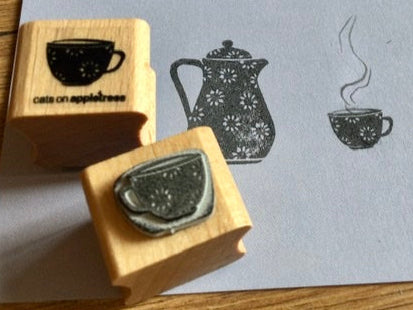 Stempel Teetasse Blümchen 2 klein (Cats on appletrees)
