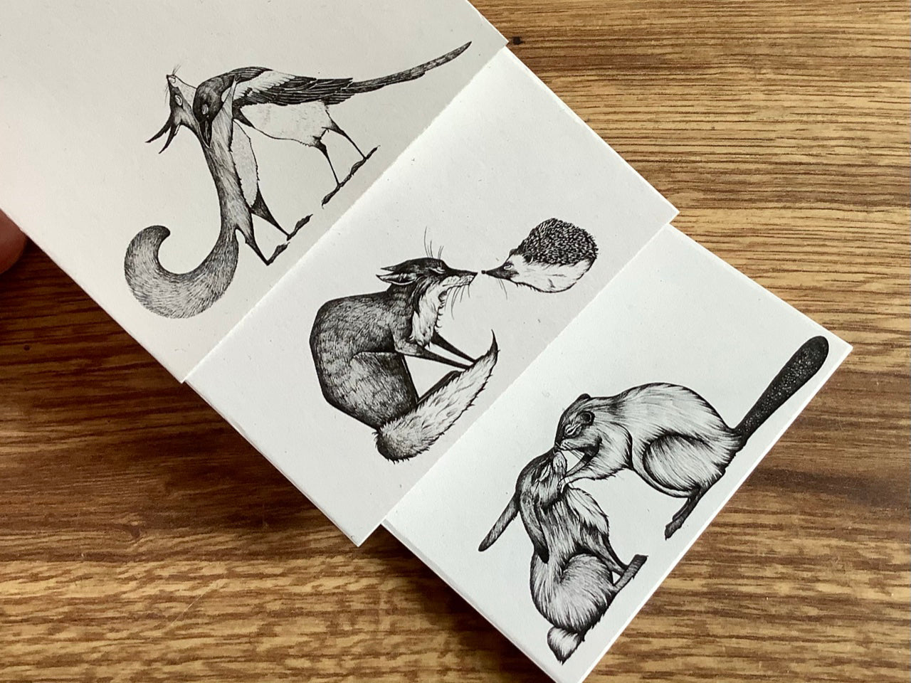 Notizblock Tiere 8x17cm lang Ligarti° - Polly Paper - Umweltfreundliche Schreibwaren