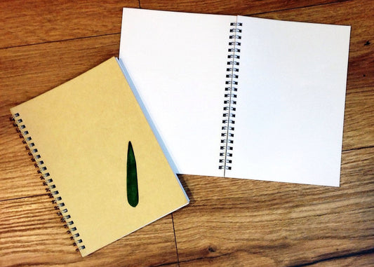 Bambus-Papier A5 Spiralbuch blanko - Polly Paper