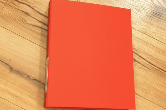 rotes Ringbuch A4 forever mit 4 Ringen, plastikfrei, Recyclingpappe - Bürobedarf bei Polly Paper in Berlin-Mitte