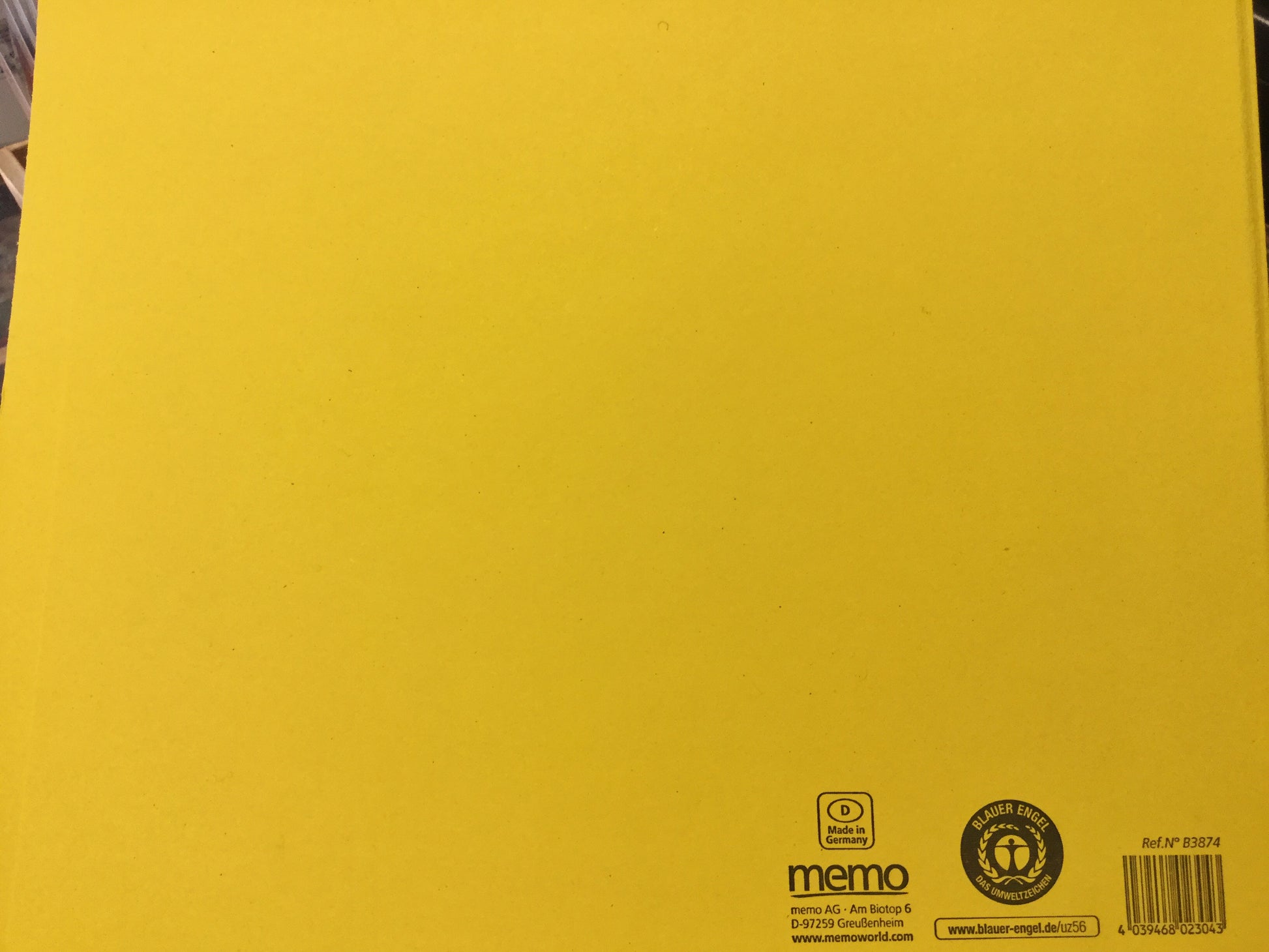 Schnellhefter blanko 320g/m² memo gelb - Polly Paper - Umweltfreundliche Schreibwaren