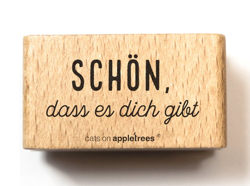 Stempel „Schön, dass es dich gibt“ (Cats on appletrees) - Polly Paper - Umweltfreundliche Schreibwaren