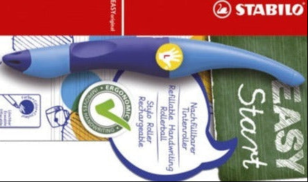 Blauer Schreiblern-Tintenroller Stabilo easy° - Polly Paper fpr Linkshänder - Umweltfreundliche Schreibwaren