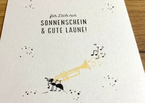 Stempel Sonnenschein & Gute Laune (Cats on appletrees) - Polly Paper - Umweltfreundliche Schreibwaren