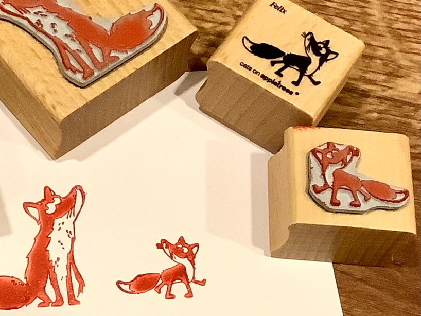 Stempel Fuchs Felix klein (Cats on appletrees)° - Polly Paper - Umweltfreundliche Schreibwaren