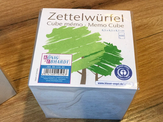 Zettelklotz 650 Blatt hellgrau
